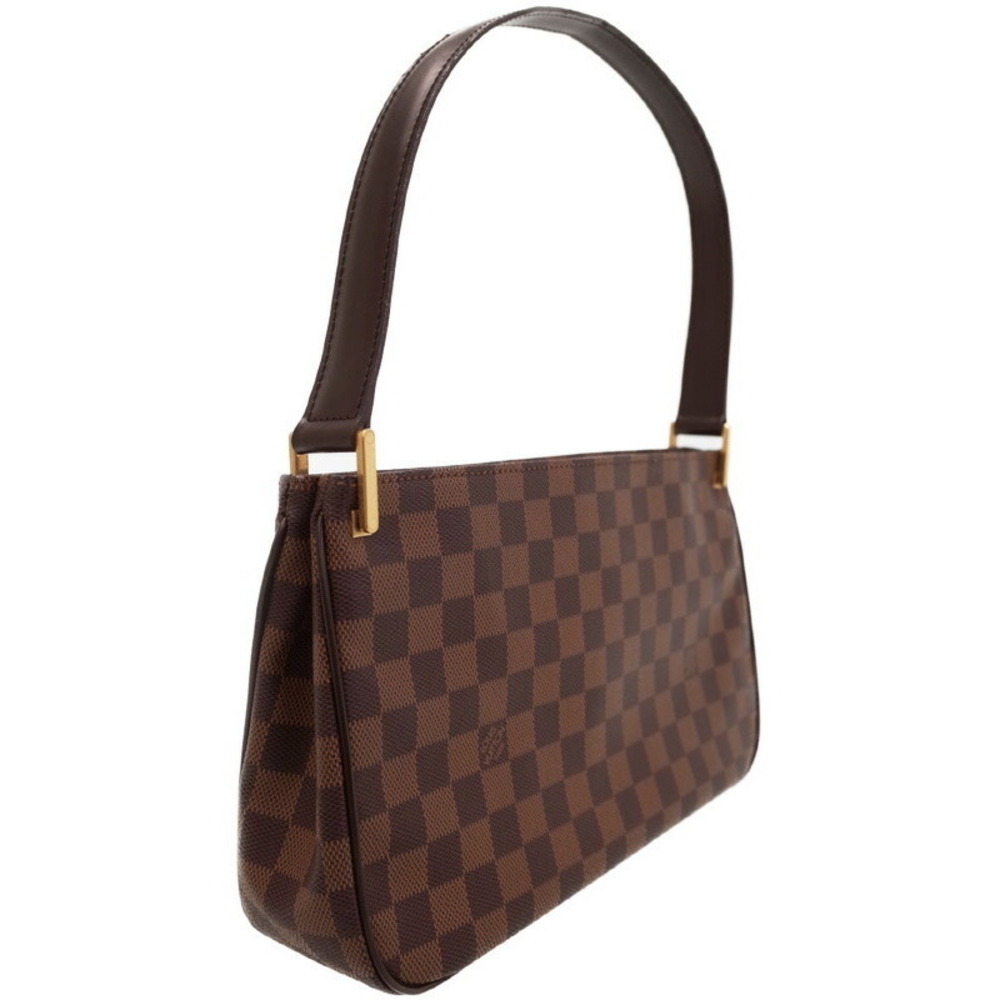 Louis Vuitton Ebene Damier Shoulder Brown Bag Canvas Aubagne - Picture 1 of 8